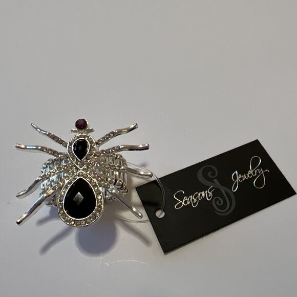 Spider - Tiger Eye & Citrine 925 Sterling Silver Ring Jewelry s.8 BR89308 - Picture 6 of 9